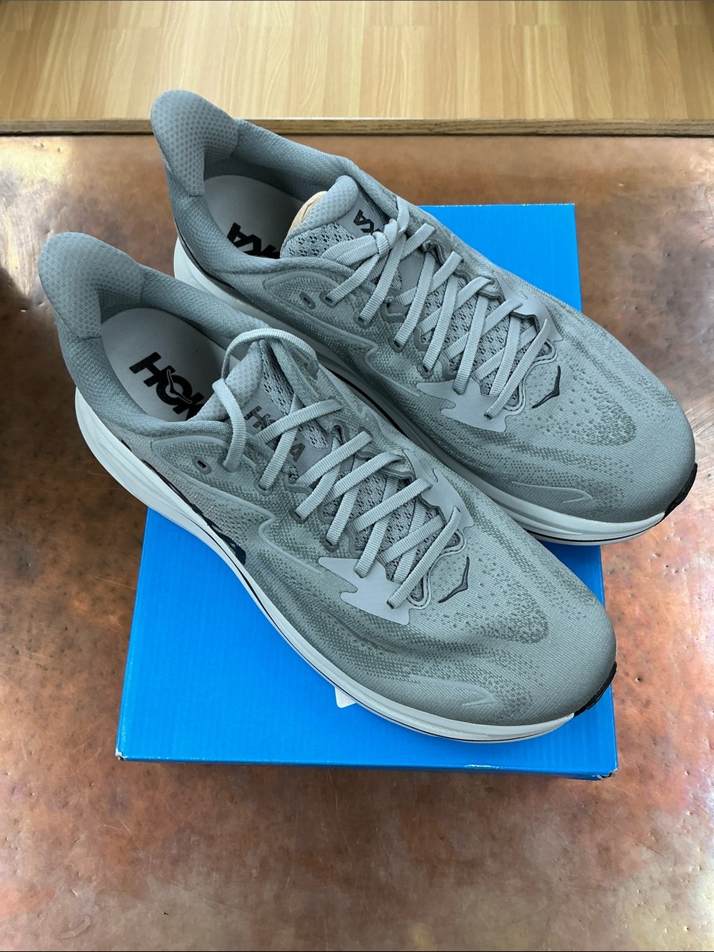Hoka Men's Light Gray Athletic Running Shoes
